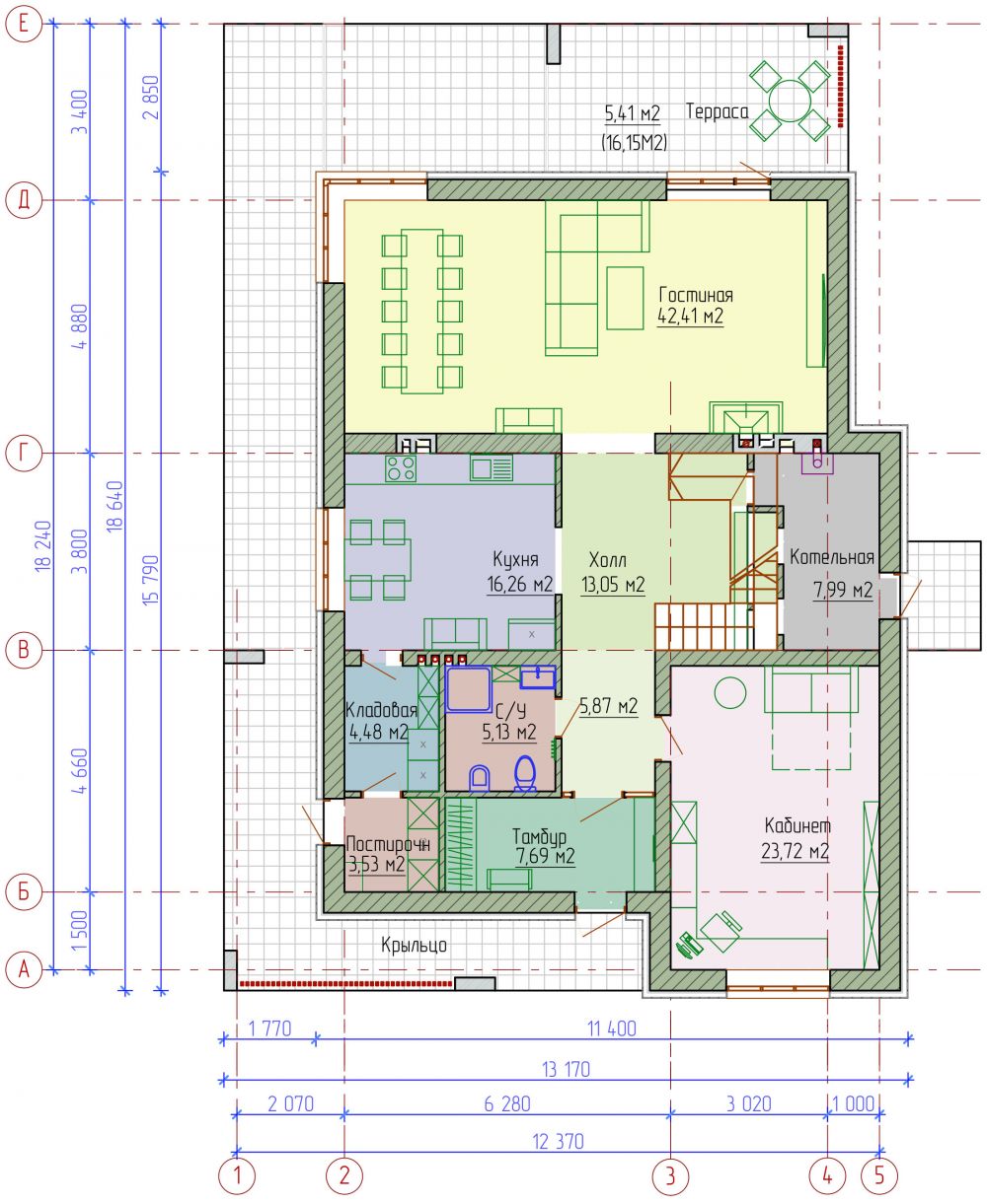 План 1-го этажа